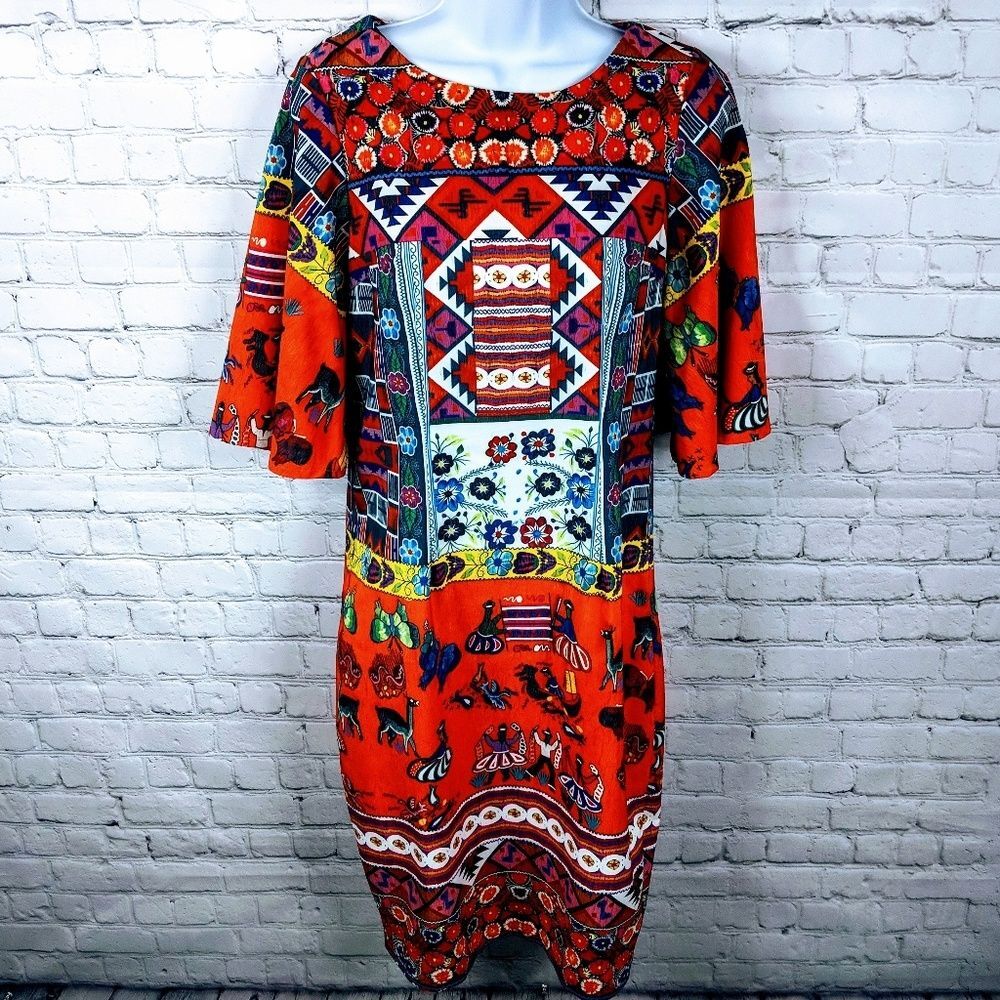 OAO ORO Mixed Print Dress